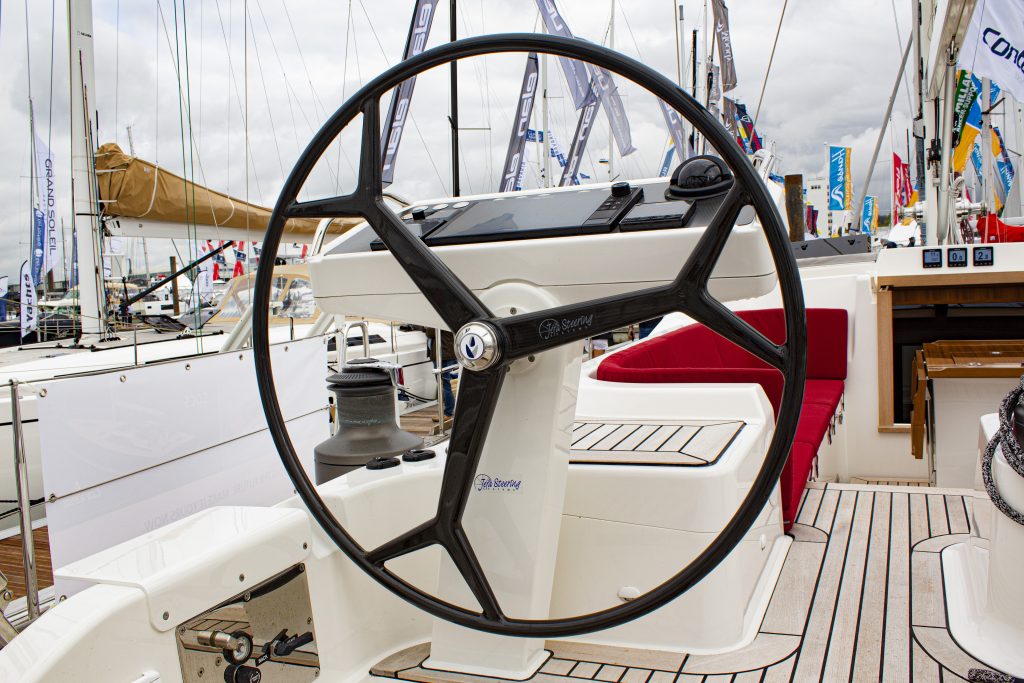 Talk with Jefa steering at boat show